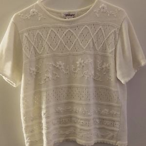 Worthington white sweater shirt RN93677